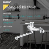 Vòi chậu rửa chén Caesar K540C nóng lạnh gắn tường
