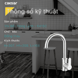 Vòi chậu rửa chén Caesar K415C nóng lạnh