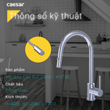 Vòi Rửa Chén Lạnh CAESAR K079C Rút Dây Gắn Chậu