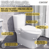 Bồn cầu 2 khối Caesar CD1320 nắp rửa cơ TAF060