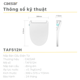 Bồn cầu 2 khối CD1341 nắp rửa điện tử TAF512H