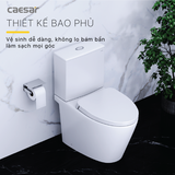 Bồn Cầu CAESAR CD1342 2 Khối Nắp Êm