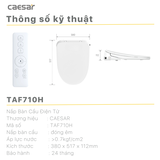 Bồn Cầu 1 khối CAESAR C1394F Nắp Rửa Điện Tử TAF710H