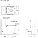 Bồn cầu 1 khối TOTO CW166RB#XW/TC384CVK#W/T53P100VR