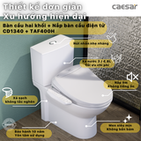 Bồn cầu 2 khối CD1340 nắp rửa điện tử TAF400H
