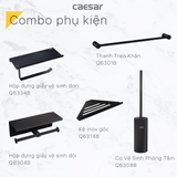 Hộp đựng giấy vệ sinh đôi có kệ Caesar Q6304B màu đen