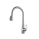 Vòi chậu rửa chén Luxta L-3219C nóng lạnh dây rút  inox 304