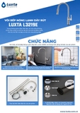 Vòi chậu rửa chén Luxta L-3219E nóng lạnh dây rút  inox 304
