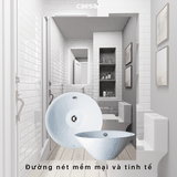 Lavabo chậu rửa mặt Caesar L5222 đặt bàn