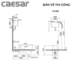 Bồn cầu xổm Caesar C1280