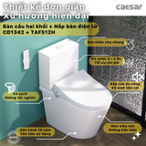 Bồn cầu 2 khối CD1342 nắp rửa điện tử TAF512H