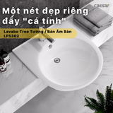 Lavabo chậu rửa mặt Caesar LF5302 bán âm dương vành