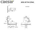 Bồn cầu xổm Caeasar CS1230