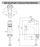 Vòi lavabo chậu rửa mặt INAX LFV-22S nước lạnh gật gù + dây cấp inox 40 cm