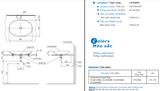 Bản vẽ kỹ thuật Lavabo chậu rửa mặt TOTO LT4706MT đặt bàn
