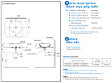 Bản vẽ kỹ thuật Lavabo chậu rửa mặt Toto LT4704MTG19 đặt bàn: