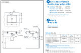 Bản vẽ kỹ thuật Lavabo chậu rửa mặt TOTO LT4715MTG19 đặt bàn: