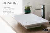 Lavabo chậu rửa mặt Inax CERAFINE AL-S610V đặt bàn men sứ chống bám bẩn Aquaceramic (ALS610V)