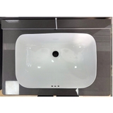 Bộ Lavabo bàn đá bo góc CABG-034 gương led 60cm