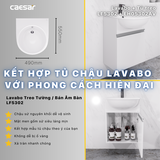 Lavabo chậu rửa mặt Caesar LF5302 bán âm dương vành