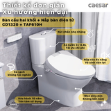 Bồn cầu 2 khối CD1320 nắp rửa điện tử TAF610H