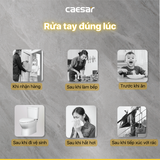 Vòi Lavabo Caesar B390CWU Màu Trắng Nóng Lạnh