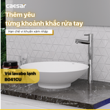 Vòi lavabo chậu rửa mặt Caesar B041CU nước lạnh cổ cao kèm nút xả nhấn