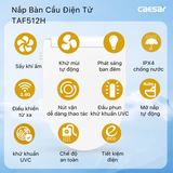 Bồn cầu 2 khối CD1342 nắp rửa điện tử TAF512H