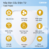Bồn Cầu 1 khối CAESAR C1395F Nắp Rửa Điện Tử TAF710H