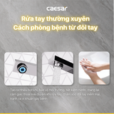 Vòi lavabo chậu rửa mặt Caesar B750CU nóng lạnh kèm nút xả nhấn