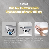 Vòi lavabo chậu rửa mặt Caesar B770CU nóng lạnh kèm nút xả nhấn