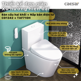 Bồn cầu 2 khối CD1342 nắp rửa điện tử TAF710H