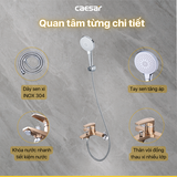 Vòi Sen CAESAR S393CG Màu Nâu Đồng Tay Sen Massage