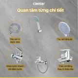 Vòi sen tắm nóng lạnh Caesar S123C