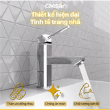 Vòi lavabo chậu rửa mặt Caesar B460CU nóng lạnh kèm nút xả nhấn