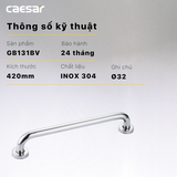 Thanh Vịn Inox Caesar GB131BV Gắn Tường Ø32 420mm
