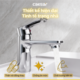 Vòi lavabo chậu rửa mặt Caesar B770CU nóng lạnh kèm nút xả nhấn