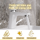 Vòi Lavabo Caesar B390CWU Màu Trắng Nóng Lạnh