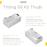 Bồn tắm dài Caesar AT0870L(R) dài 1m7 loại chân yếm
