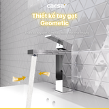 Vòi lavabo chậu rửa mặt Caesar B840CU nóng lạnh kèm nút xả nhấn