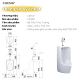 Bồn tiểu nam Caesar U0282 treo tường