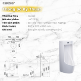 Bồn tiểu nam Caesar U0283 treo tường + xả tiểu cảm ứng