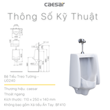 Bồn tiểu nam Caesar U0240 treo tường