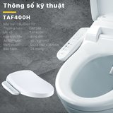Bồn cầu 2 khối CD1342 nắp rửa điện tử TAF400H