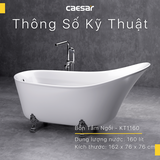 Bồn tắm lập thể Caesar KT1160 dài 1m6