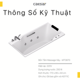 Bồn tắm dài Caesar MT0870a loại xây massage dài 1m7
