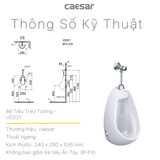 Bồn tiểu nam Caesar U0221 treo tường