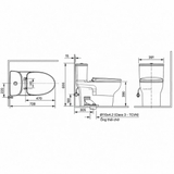 Bồn Cầu 1 Khối INAX AC-979VN Nắp Đóng Êm