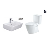 [Combo Inax] Bàn cầu cảm ứng ACT-602 + Lavabo inax AL-312 treo tường