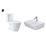 [Combo Inax] Bàn cầu cảm ứng ACT-602 + Lavabo inax L-312 treo tường